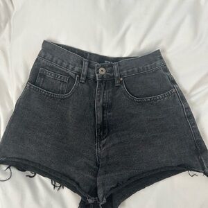 Black Jean shorts